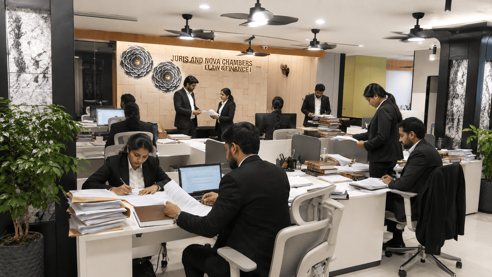 Juris And Nova Chambers office team at work